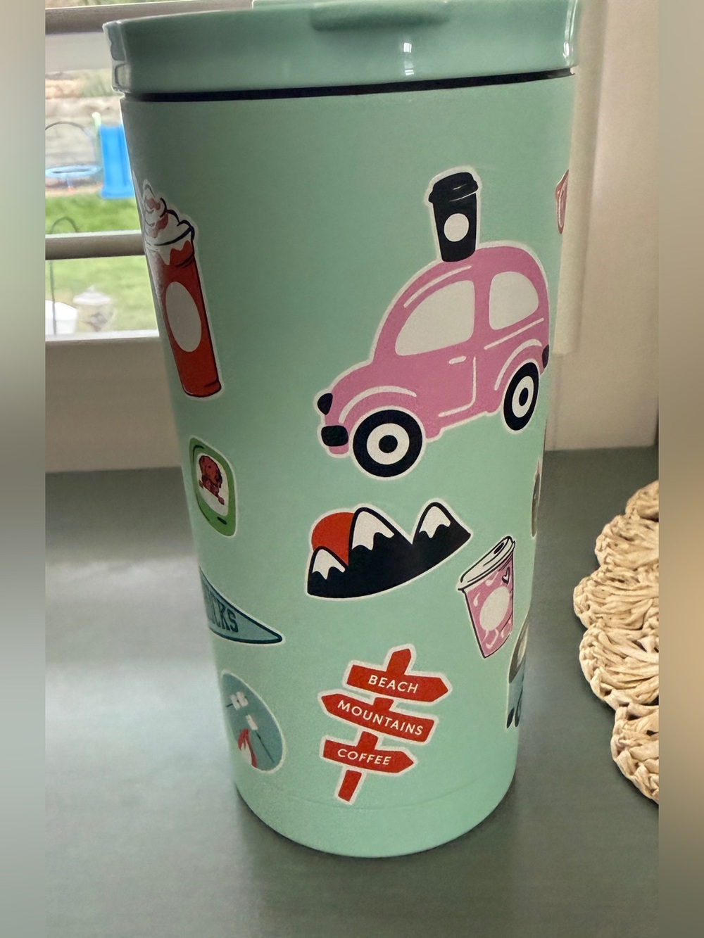 Starbucks 2026 Road Trip Sticker Tumbler 16oz Mint Green Stainless Steel NWT - Picture 3 of 10